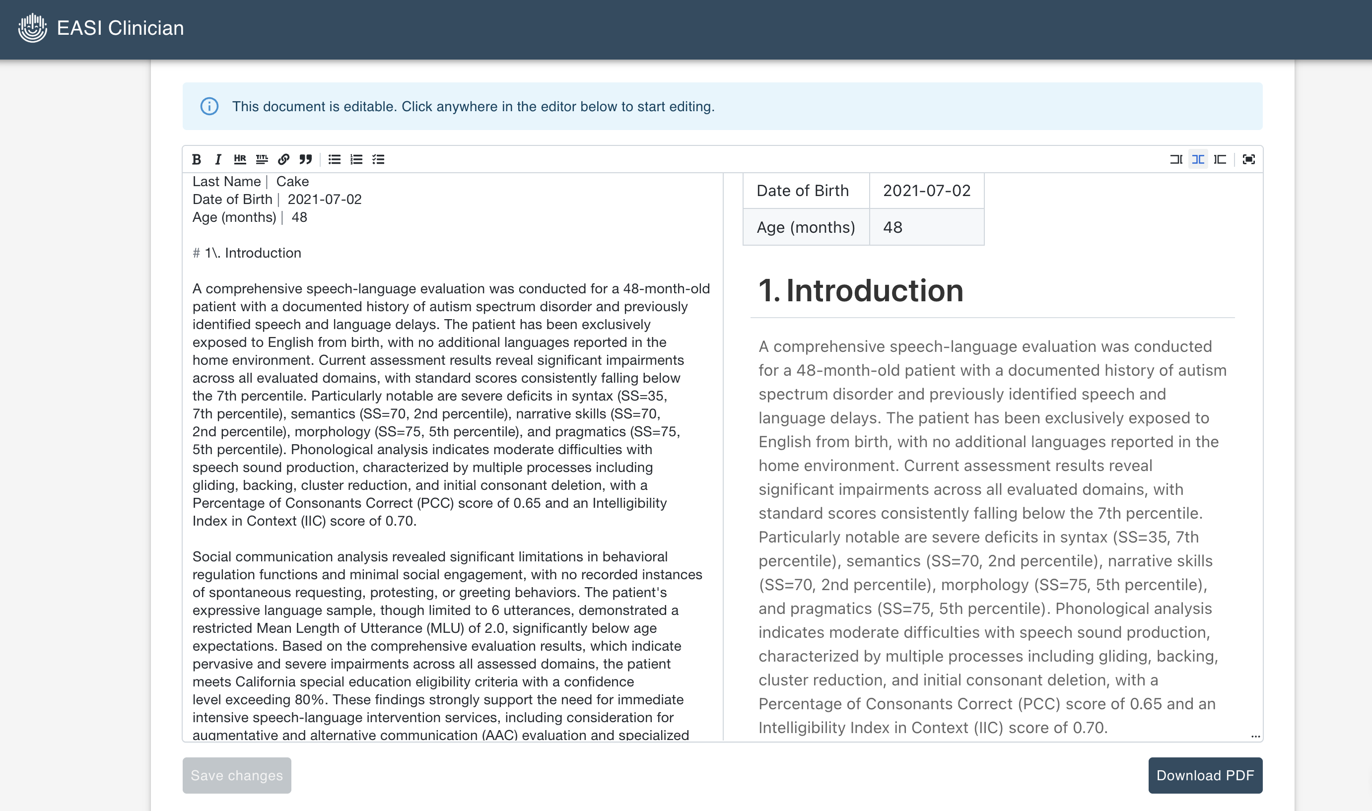 Professional Reports - Complete, customizable documentation ready in minutes. Insurance-compliant coding with parent-friendly summaries.